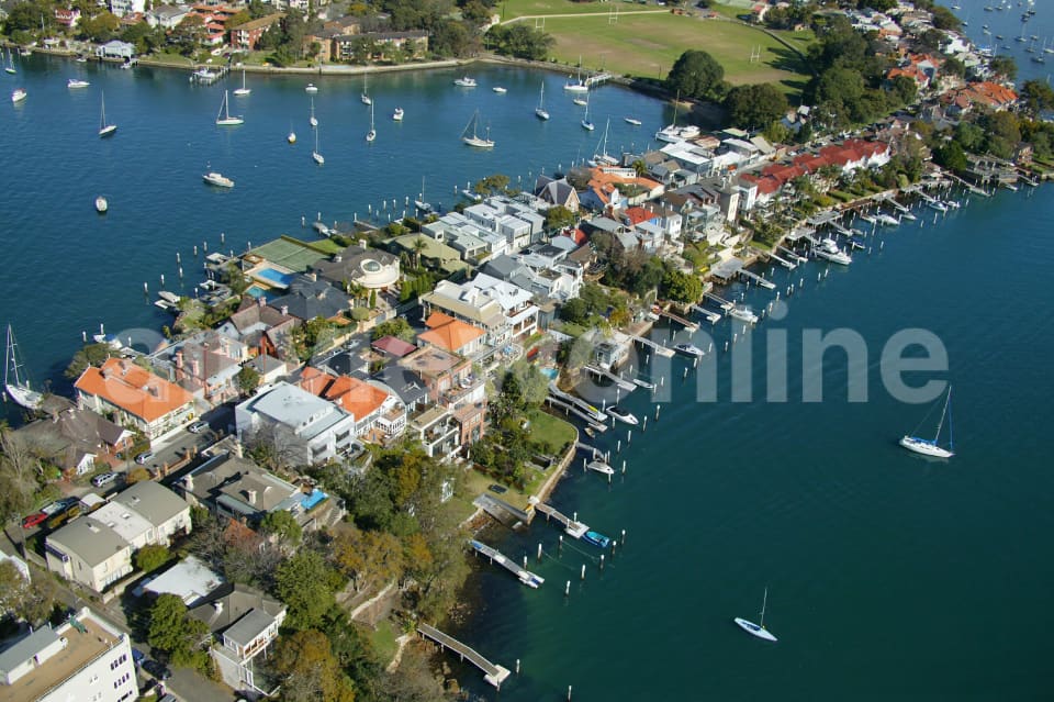 Aerial Image of Birchgrove waterfront homes