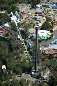 Aerial Image of TOWER OF TERROR, DREAMWORLD QLD