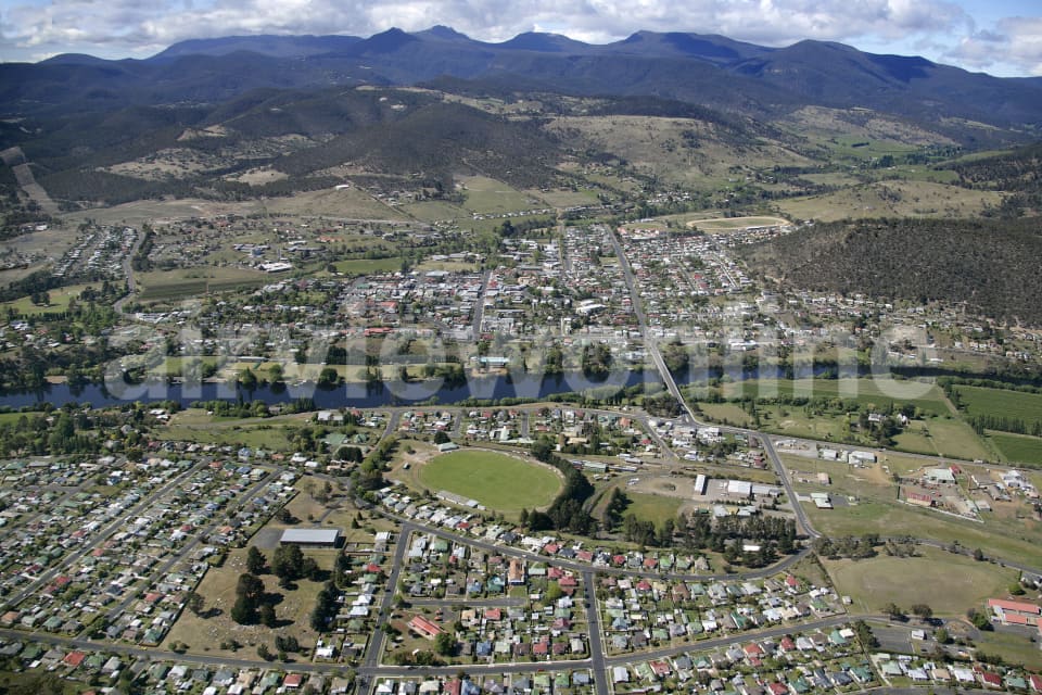 Aerial Image of South Over New Norfolk, TAS
