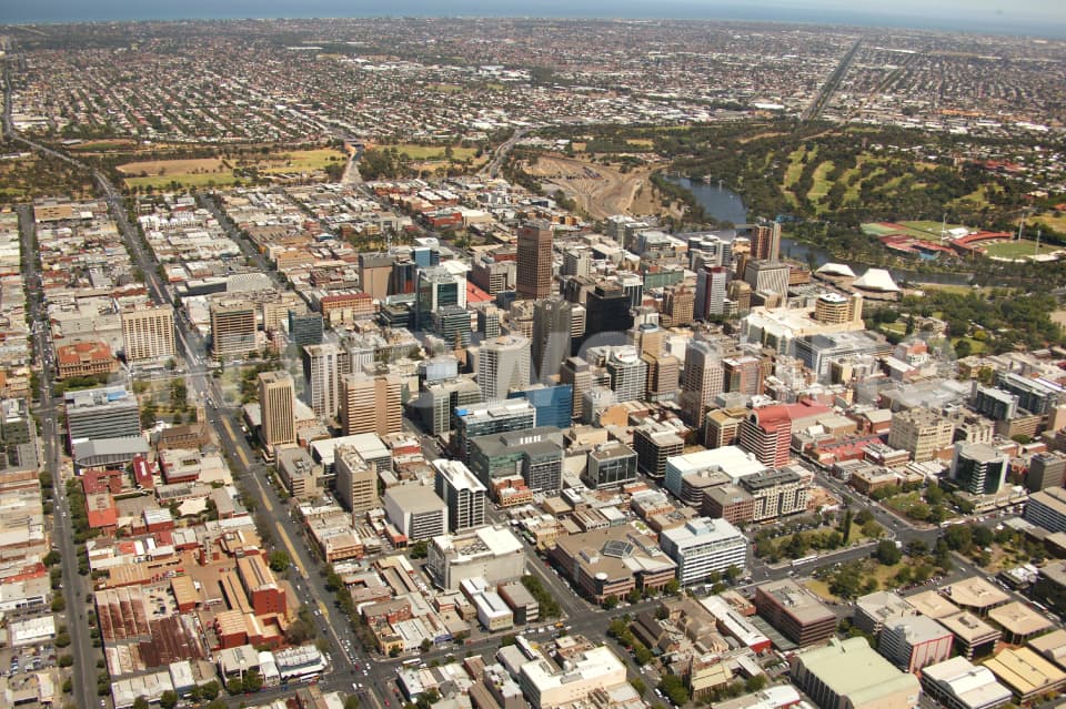 Aerial Image of Adelaide city