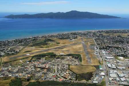 Aerial Image of PARAPARAUMU BEACH AND KAPITI ISLAND