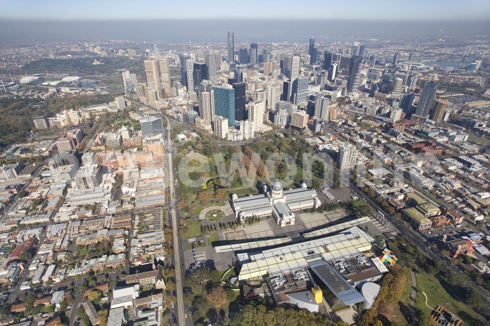 Aerial Image of Carlton Gardens and CBD