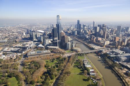 Aerial Image of ALONG THE YARRA AND SOUTHBANK