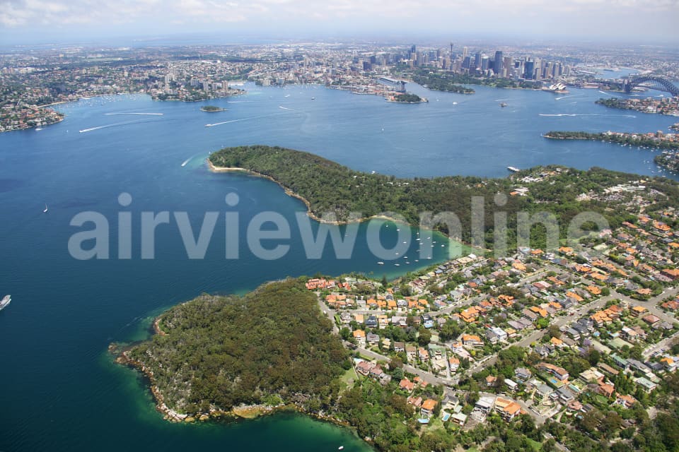 Aerial Image of Clifton Gardens and Sydney Harbour