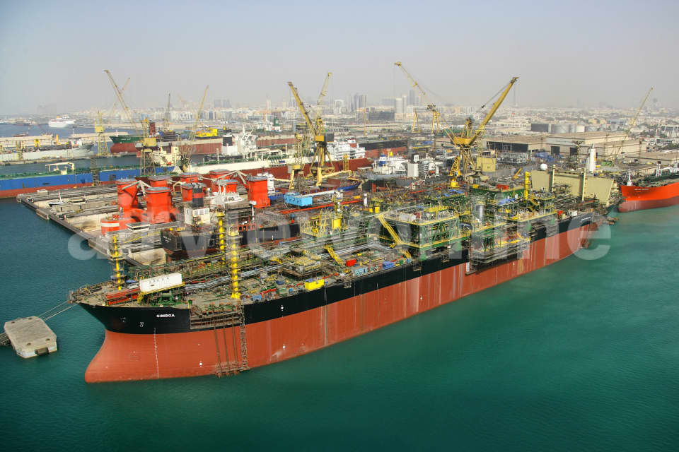Aerial Image of FPSO Gimboa at Port Rashid, Dubai