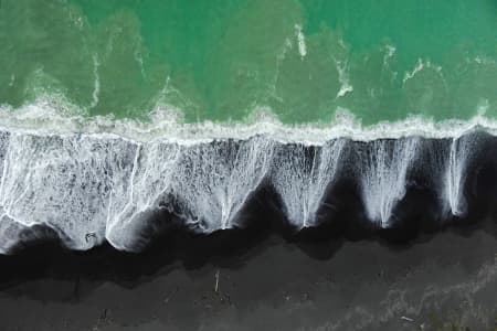 Aerial Image of BLACK BEACH WAVES