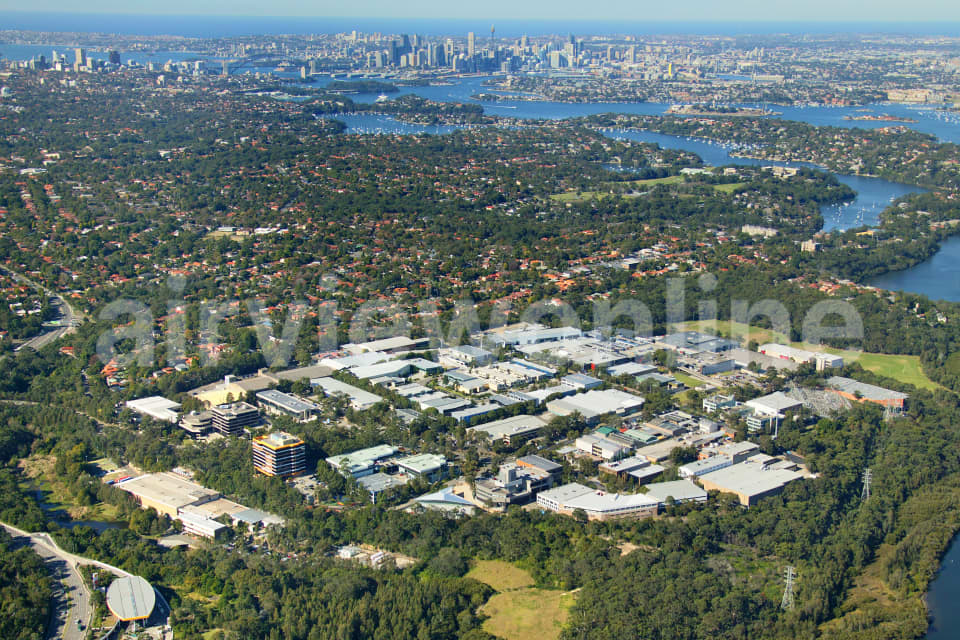 Aerial Image of Lane Cove West to Sydney CBD
