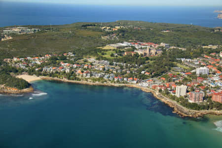 Aerial Image of CABBAGE TREE BAY AND NORTH HEAD, NSW
