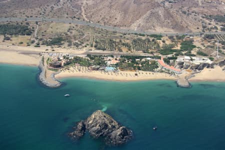 Aerial Image of SANDY BEACH HOTEL AND SNOOPY ISLAND, FUJAIRAH