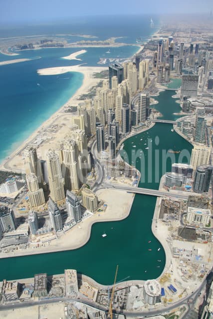 Aerial Image of Dubai Marina Portrait