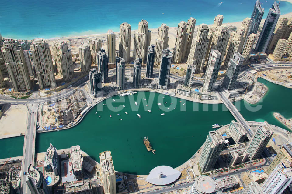 Aerial Image of Dubai Marina Development