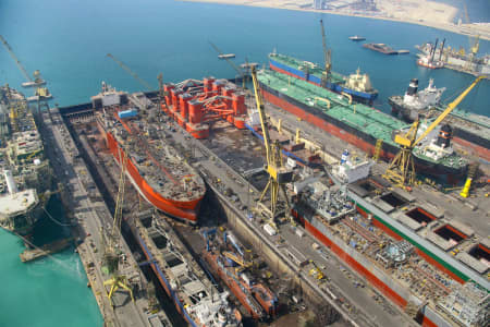 Aerial Image of DRY DOCKS, PORT RASHID, DUBAI