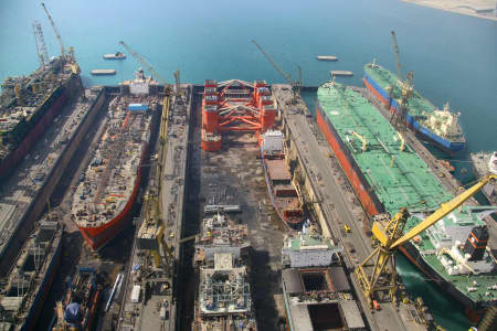 Aerial Image of PORT RASHID DRYDOCKS, DUBAI