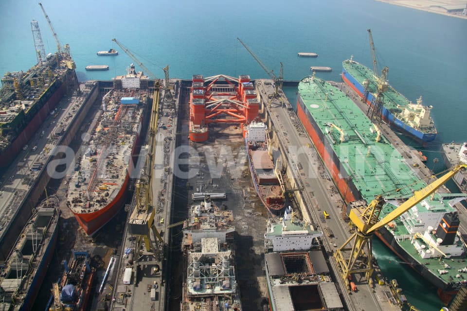Aerial Image of Port Rashid Drydocks, Dubai