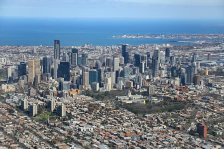 Aerial Image of COLLINGWOOD, FITZROY AND MELBOURNE CBD