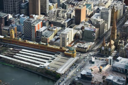 Aerial Image of FLINDERS STREET RAILWAY STATION, MELBOURNE