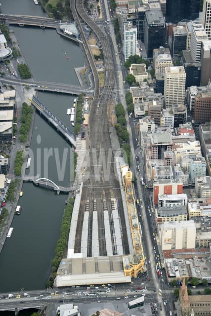 Aerial Image of Flinders Street Station, Melbourne