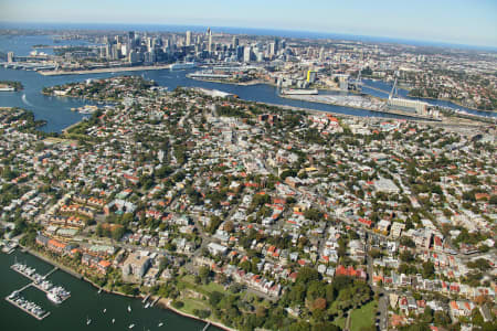 Aerial Image of BALMAIN AND SYDNEY CITY