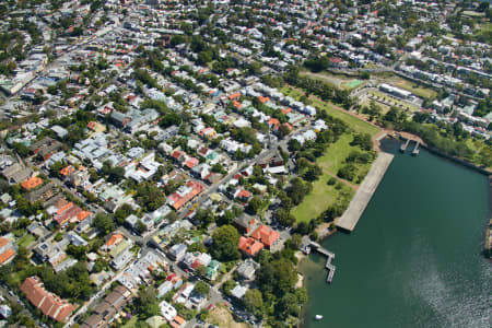 Aerial Image of MORT BAY, BALMAIN