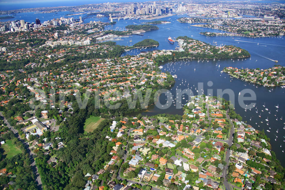 Aerial Image of Northwood  to Sydney Harbour