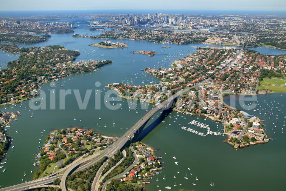 Aerial Image of Huntleys Point to Sydney City
