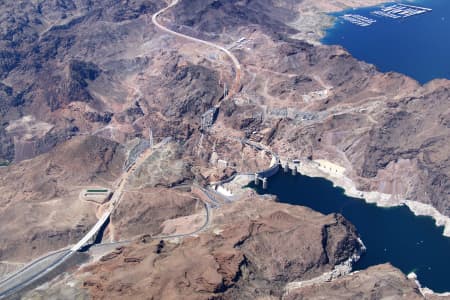 Aerial Image of HOOVER DAM ARIZONA NEVADA BORDER