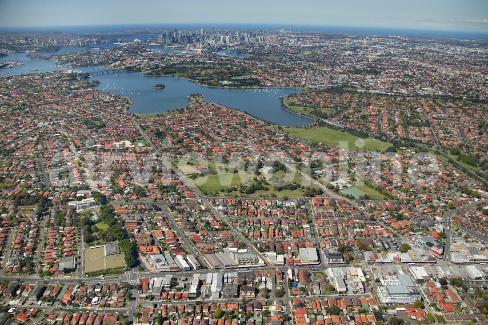 Aerial Image of Five Dock to Sydney CBD