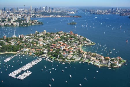 Aerial Image of POINT PIPER TO SYDNEY