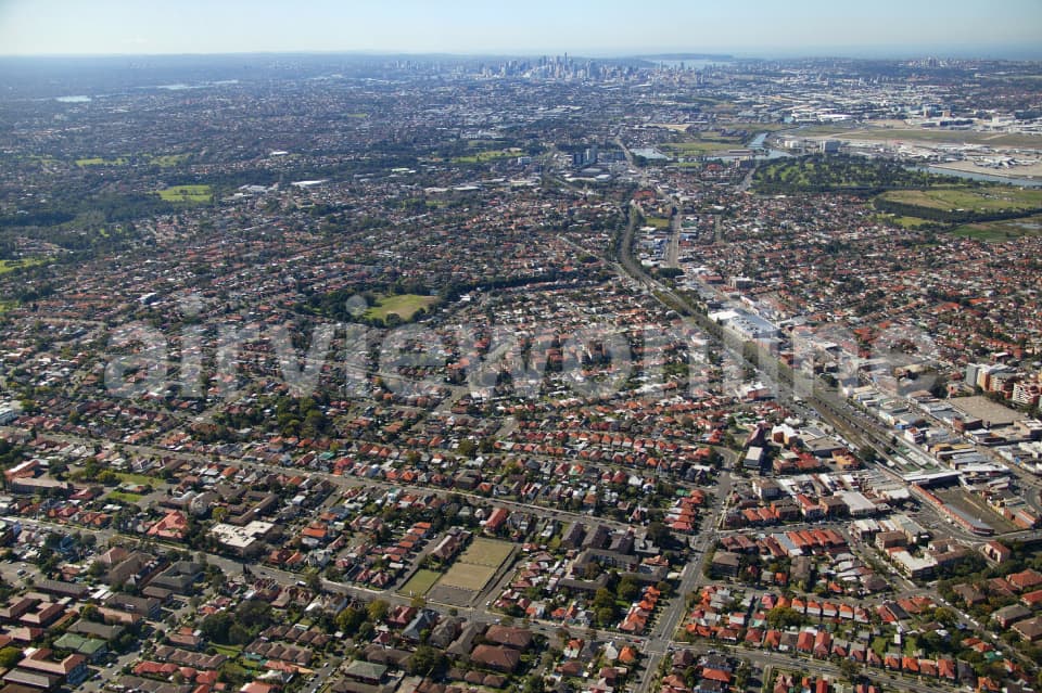 Aerial Image of Bexley and Rockdale to Sydney City