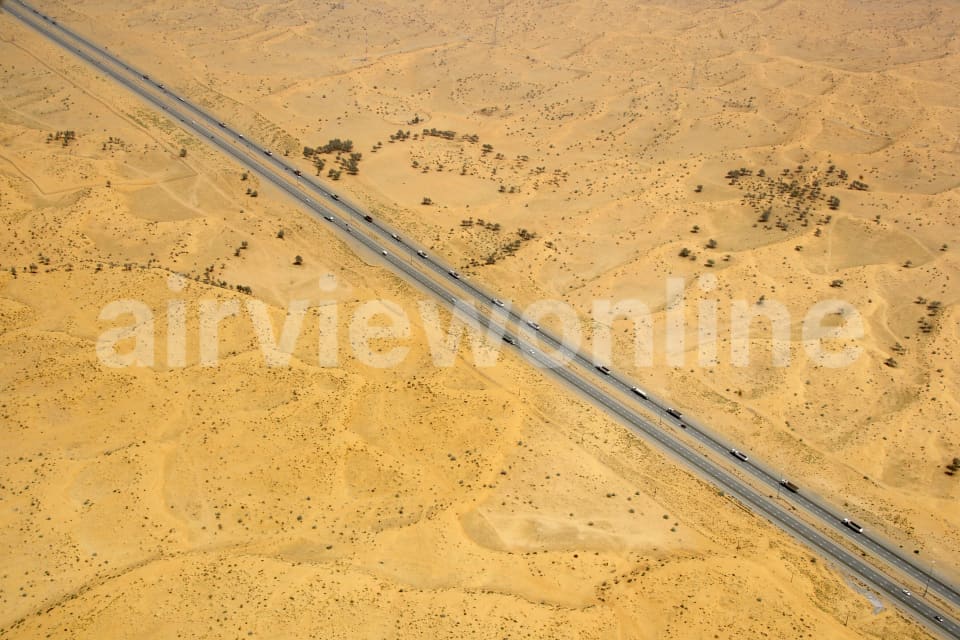 Aerial Image of Emirates Road at Umm al Quwain, UAE