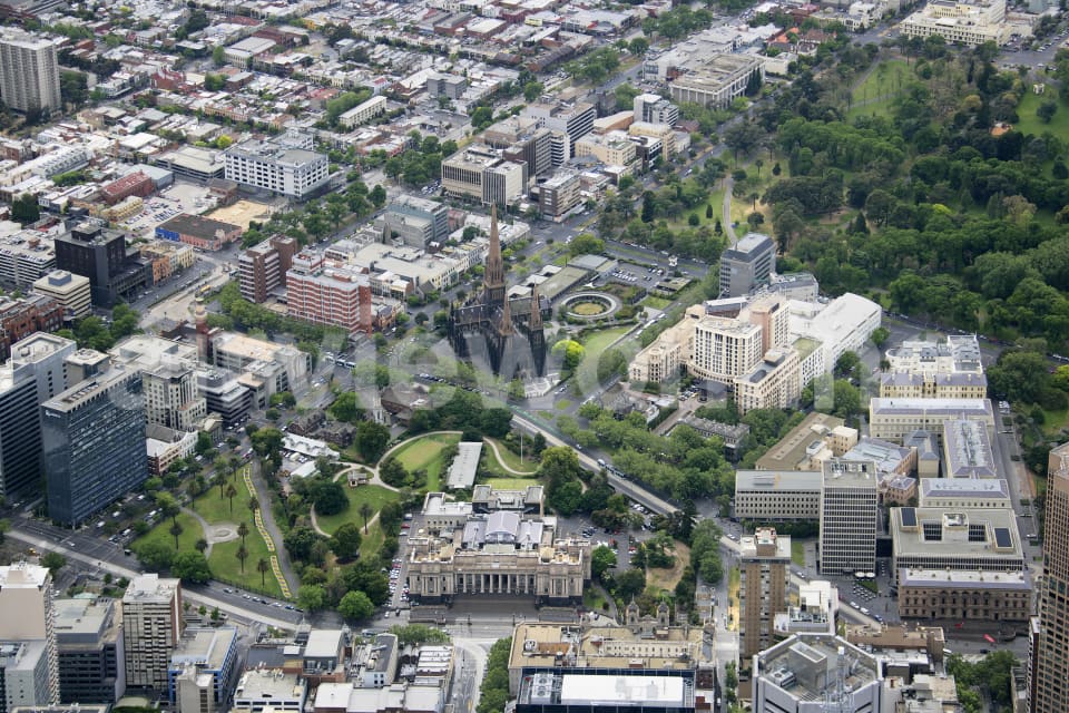 Aerial Image of Parliament House, Melbourne