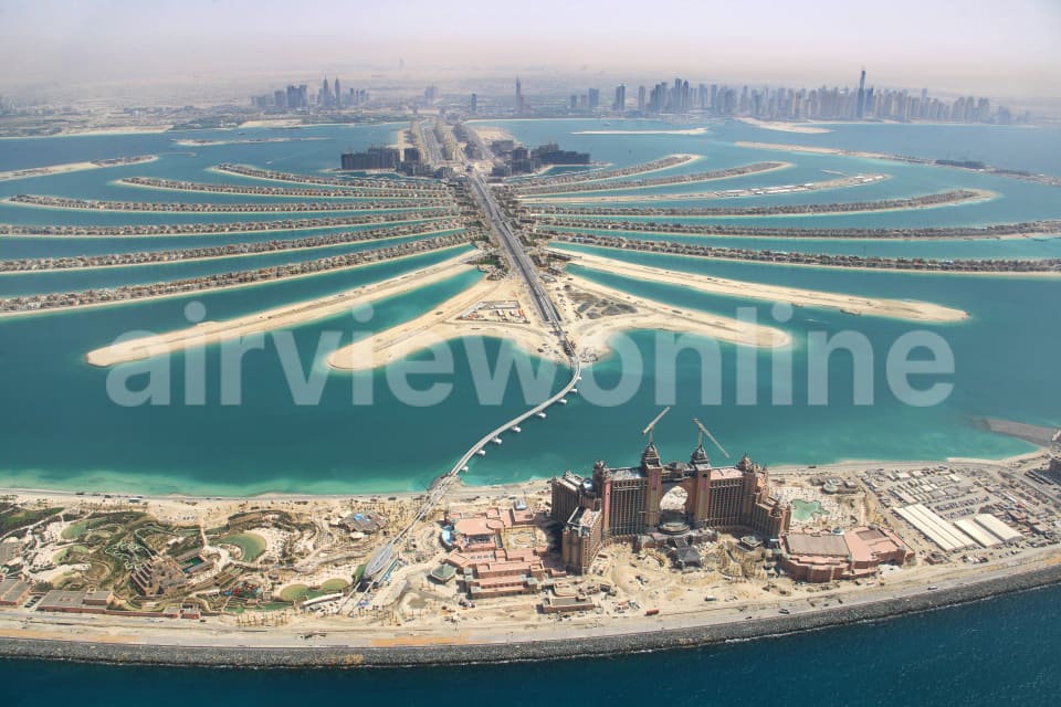 Aerial Image of Palm Jumeirah, Dubai UAE