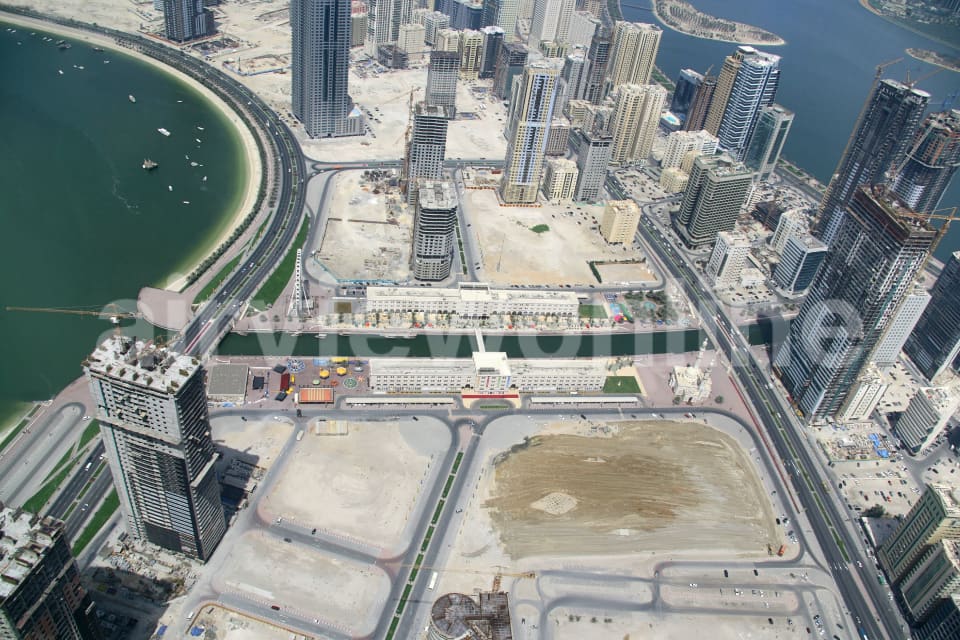 Aerial Image of Al Qasba Canal, Sharjah
