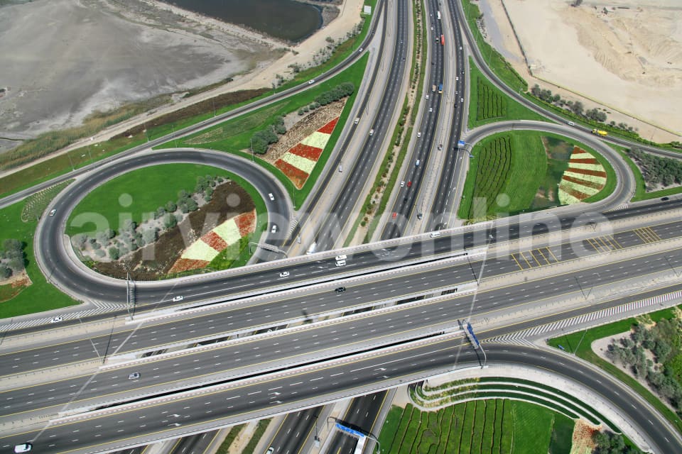 Aerial Image of Intersection, Dubai