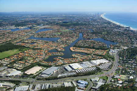 Aerial Image of BURLEIGH WATERS TO SURFERS PARADISE