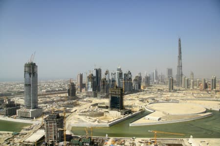 Aerial Image of BURJ DUBAI DEVELOPMENT, 2008