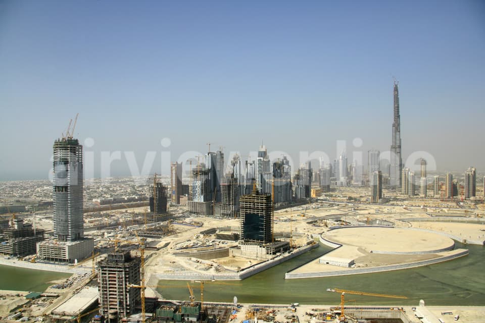 Aerial Image of Burj Dubai Development, 2008