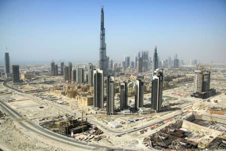 Aerial Image of BURJ DUBAI NEARS COMPLETION