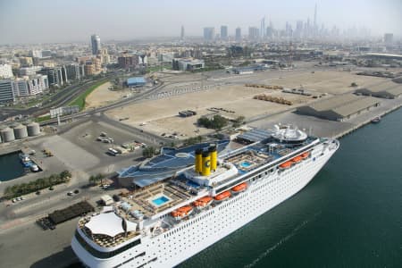 Aerial Image of COSTA ROMANTICA AT PORT IN DUBAI