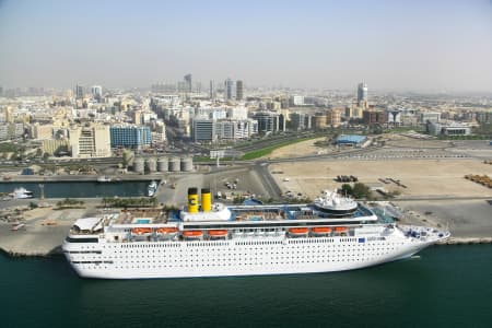 Aerial Image of COSTA ROMANTICA AT DUBAI CRUISE TERMINAL