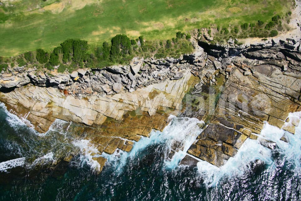 Aerial Image of Grass, Rocks, Water