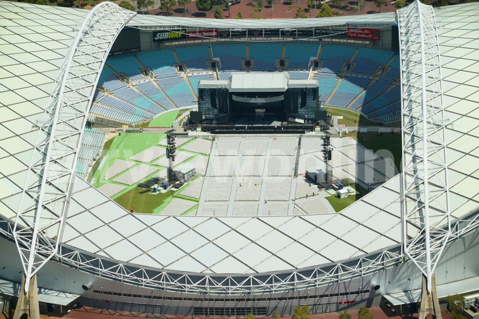 Aerial Image of The Police Concert