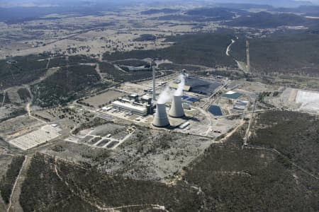 Aerial Image of POWER SATION NEAR LITHGOW, NSW