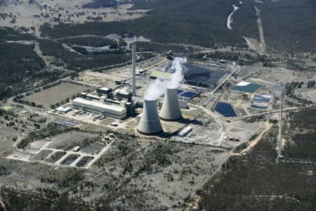 Aerial Image of COAL FIRE POWER STATION NEAR LITHGOW