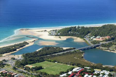 Aerial Image of CURRUMBIN CREEK ENTRANCE.