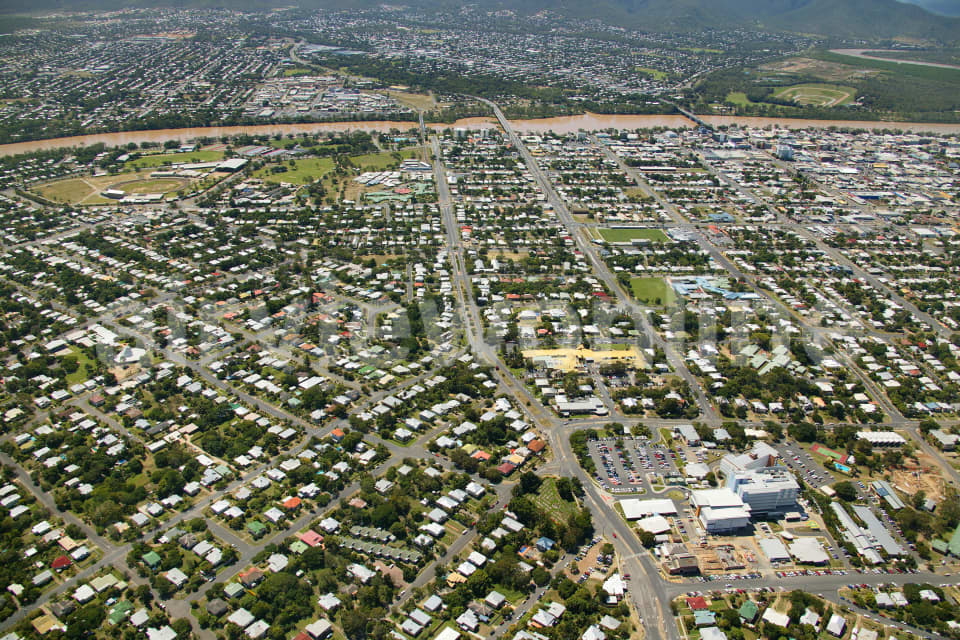 Aerial Image of The Range, Rockhampton City to Berserker