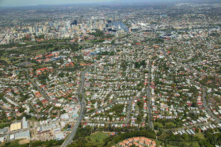 Aerial Image of KELVIN GROVE TO BRISBANE CITY