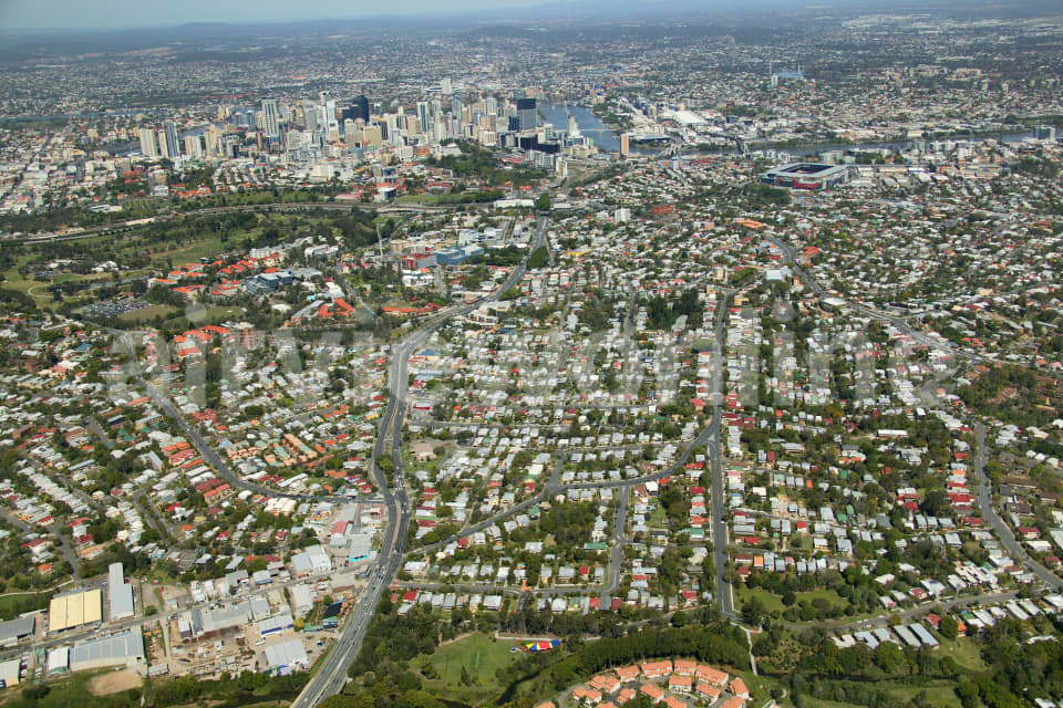 Aerial Image of Kelvin Grove to Brisbane City