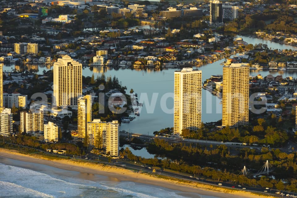 Aerial Image of Surfers Paradise Sunrise