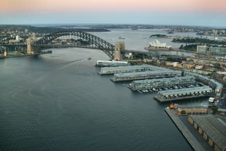 Aerial Image of DUSK ON SYDNEY HARBOUR